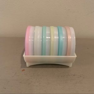 Six Vintage Tupperware Coaster Caddy